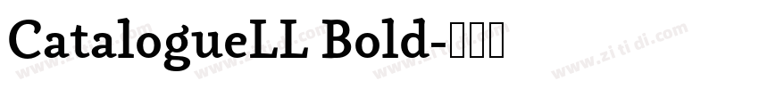 CatalogueLL Bold字体转换